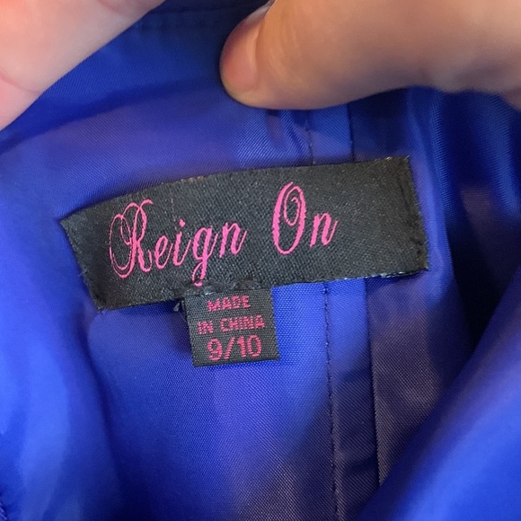 Reign On Blue Glitter Rhinestone Formal Dress - Picture 10 of 15